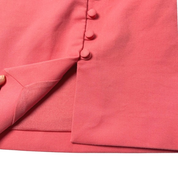 ZARA Hot Pink Mini Skirt Button Front‎ Sz L Lined Barbiecore Preppy - Picture 6 of 9